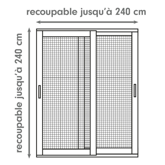 Dimensions de recoupe largeur 240 cm