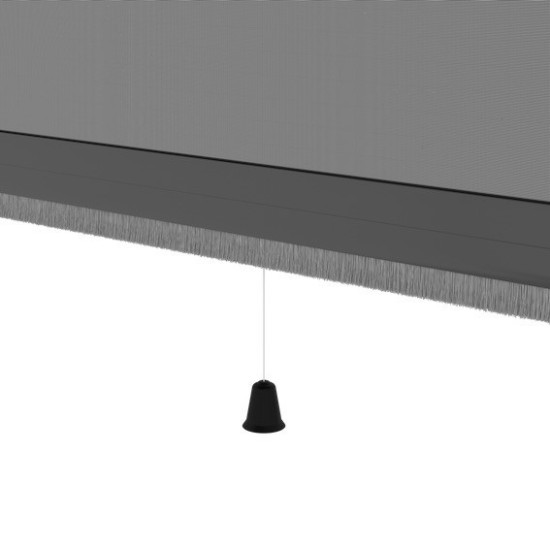 Cordelette de tirage moustiquaire enroulable verticale gris
