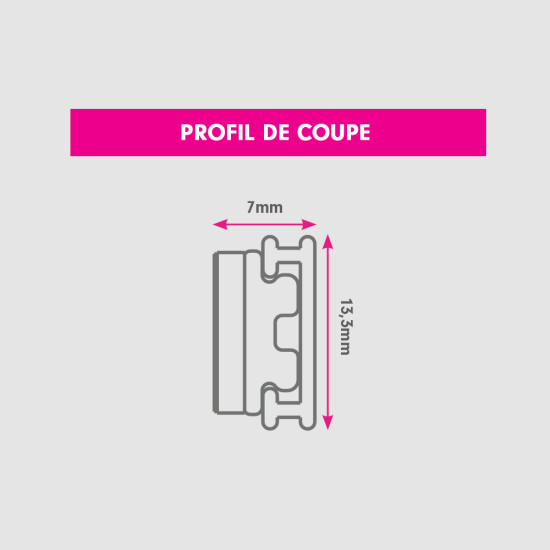 Côtes d'encombrement moustiquaire cadre fixe magnétique