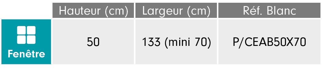 Tableau de dimensions moustiquaire extensible Moustikit